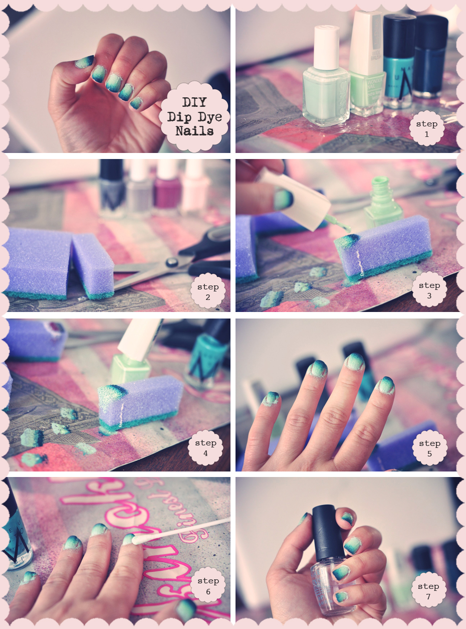 DIY Dip Dye Nails -