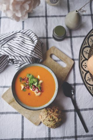 Spicy græskarsuppe