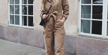 beige jumpsuit